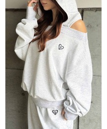 EGOIST（エゴイスト）の「ハートロゴオフショル裏毛トップス（スウェット）」