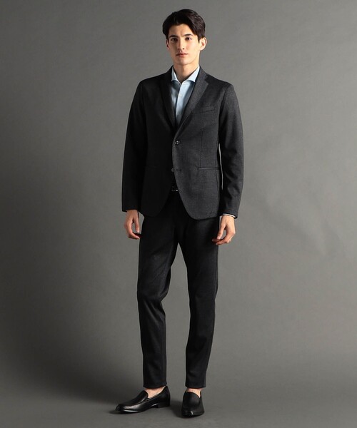 MONSIEUR NICOLE（ムッシュニコル）の「DELEGANT メランジジャージ セットアップジャケット（テーラードジャケット・メンズ・ライトグレー・LARGE/MEDIUM）」の3枚目の写真