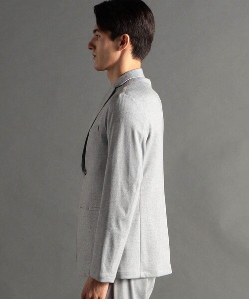 MONSIEUR NICOLE（ムッシュニコル）の「DELEGANT メランジジャージ セットアップジャケット（テーラードジャケット・メンズ・ライトグレー・LARGE/MEDIUM）」の5枚目の写真
