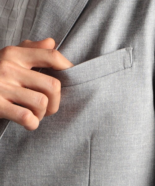 MONSIEUR NICOLE（ムッシュニコル）の「DELEGANT メランジジャージ セットアップジャケット（テーラードジャケット・メンズ・ライトグレー・LARGE/MEDIUM）」の8枚目の写真