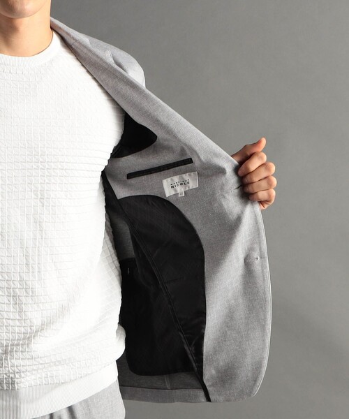 MONSIEUR NICOLE（ムッシュニコル）の「DELEGANT メランジジャージ セットアップジャケット（テーラードジャケット・メンズ・ライトグレー・LARGE/MEDIUM）」の12枚目の写真