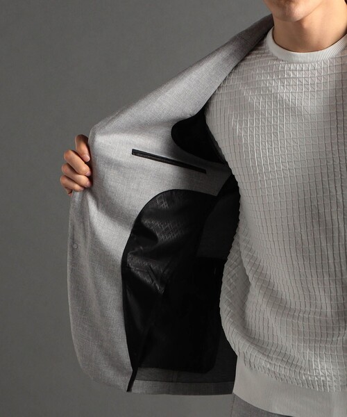 MONSIEUR NICOLE（ムッシュニコル）の「DELEGANT メランジジャージ セットアップジャケット（テーラードジャケット・メンズ・ライトグレー・LARGE/MEDIUM）」の13枚目の写真