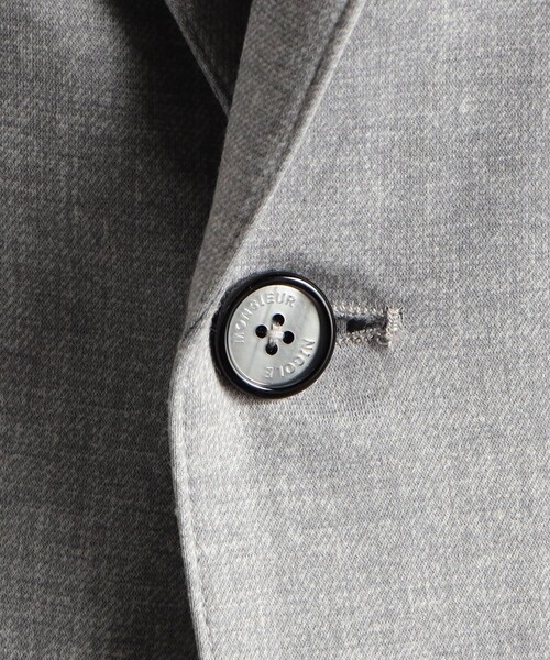 MONSIEUR NICOLE（ムッシュニコル）の「DELEGANT メランジジャージ セットアップジャケット（テーラードジャケット・メンズ・ライトグレー・LARGE/MEDIUM）」の14枚目の写真