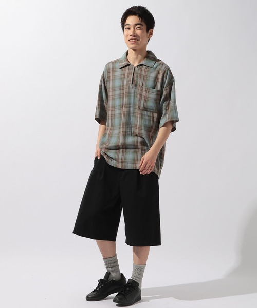 niko and...（ニコアンド）の「EXTRAワイドチノショーツ（チノパンツ・メンズ・ブラウン/ブラック・LARGE/MEDIUM）」の3枚目の写真