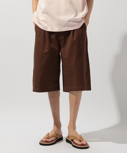 niko and...（ニコアンド）の「EXTRAワイドチノショーツ（チノパンツ・メンズ・ブラウン/ブラック・LARGE/MEDIUM）」の12枚目の写真