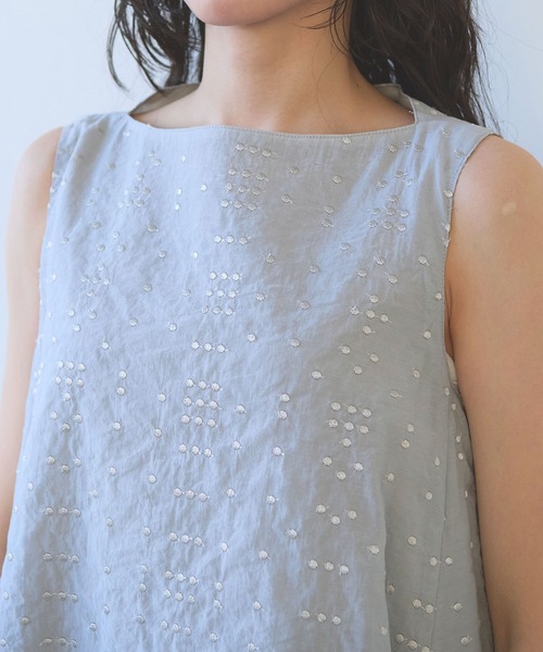 yuni(ユニ )の「△Cotton Nylon sheer memory dot 刺繍 layered one-piece(ワンピース・レディース・ブラック/グレー・FREE)」の19枚目の写真