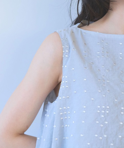 yuni(ユニ )の「△Cotton Nylon sheer memory dot 刺繍 layered one-piece(ワンピース・レディース・ブラック/グレー・FREE)」の20枚目の写真