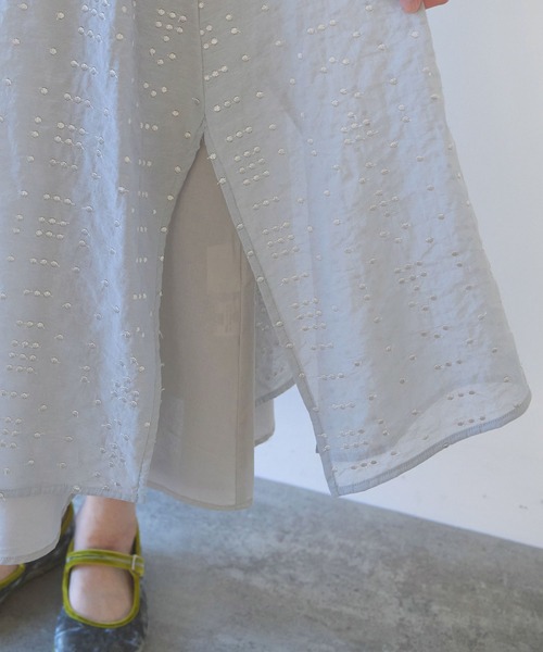 yuni(ユニ )の「△Cotton Nylon sheer memory dot 刺繍 layered one-piece(ワンピース・レディース・ブラック/グレー・FREE)」の22枚目の写真