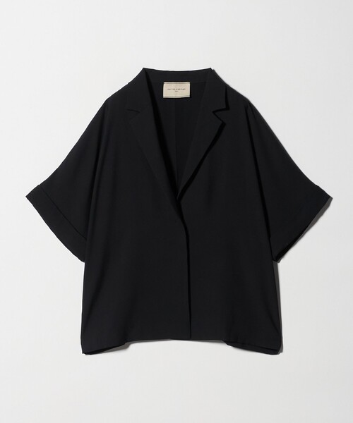 UNITED ARROWS(ユナイテッドアローズ)の「イージー テーラード ジャケット ‐吸水速乾 帯電防止 接触冷感 ウォッシャブル‐(テーラードジャケット・レディース・ブラック/オフホワイト・38/36)」の1枚目の写真