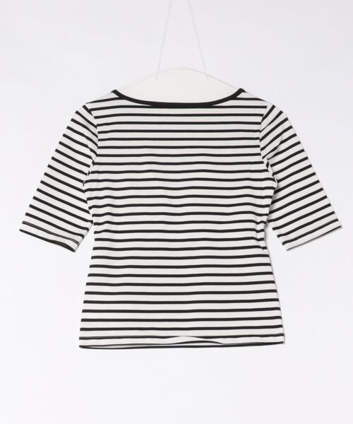 &BLOOM(アンドブルーム)の「UVカット ボートネック トップス バストパッド付 &BLOOM(アンドブルーム)(Tシャツ/カットソー・レディース・ブラック/ホワイト/ブラック×ホワイト・フリー)」の18枚目の写真