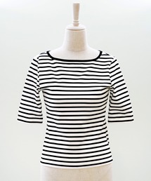 &BLOOM（アンドブルーム）の「UVカット ボートネック トップス バストパッド付 ＆BLOOM（アンドブルーム）（Tシャツ/カットソー）」