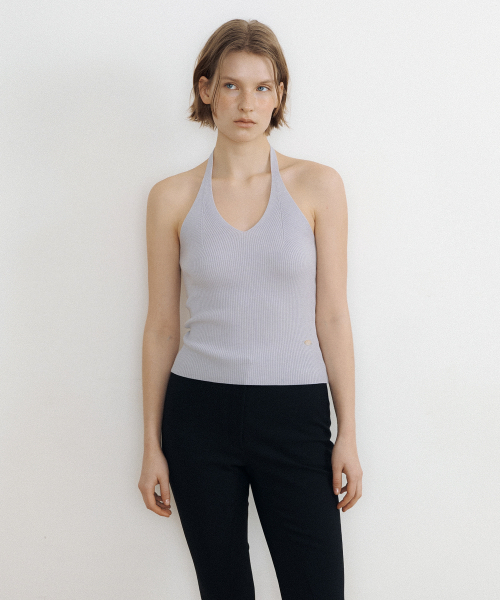 LUCIR ZU（ルシールズ）の「Airy Halter Knit Top (gray)（ニット/セーター・レディース・その他・FREE）」の3枚目の写真