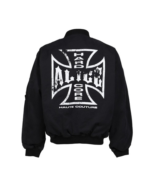 ALICE HOLLYWOOD(アリスハリウッド)の「NUBIAN x ALICE x FMCD MOTO COUTURE MA-1 BOMBER JACKET (EXCLUCIVE)(その他アウター・メンズ・ブラック・XX-LARGE/X-LARGE/SMALL/MEDIUM/LARGE)」の3枚目の写真