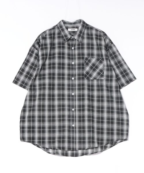 a.p.o.v.(エーピーオービー)の「a.p.o.v. オーバーサイズチェック柄半袖シャツ(シャツ/ブラウス・メンズ・チャコール/ホワイト/ブラック/ブルー・ONESIZE)」の11枚目の写真