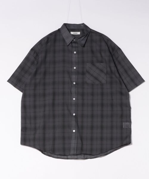 a.p.o.v.(エーピーオービー)の「a.p.o.v. オーバーサイズチェック柄半袖シャツ(シャツ/ブラウス・メンズ・チャコール/ホワイト/ブラック/ブルー・ONESIZE)」の13枚目の写真