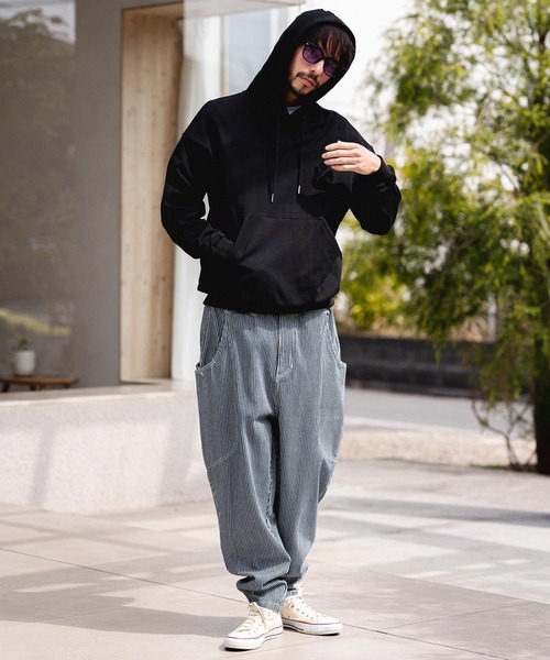 CAMBIO(カンビオ)の「mp14936- ヒッコリーデニム変形ブッシュバルーンパンツ(HLCM0243)(その他パンツ・メンズ・ネイビー/ホワイト・S/M/L)」の15枚目の写真