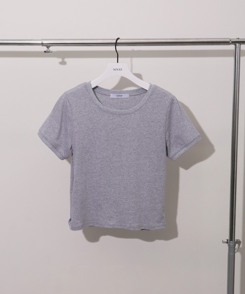 NOGLE(ノグル)の「【NOGLE/ノグル】コンパクトTシャツ(Tシャツ/カットソー・レディース・レッド/ホワイト/ブラック/ブルー/グレー/ネイビー・FREE)」の17枚目の写真
