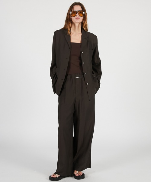 PRANK PROJECT（プランクプロジェクト）の「【2026Summer Pre-Order】シャドーストライプラウンジパンツ / Shadow Stripe Lounge Pants（その他パンツ・レディース・ブラウン・36/38）」の2枚目の写真