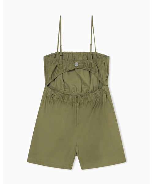 ARMANI EXCHANGE(アルマーニエクスチェンジ)の「【A|X アルマーニ エクスチェンジ】IA コットンツイル ベアショートジャンプスーツ(ZOZO限定カラー含)(サロペット/オーバーオール・レディース・ライトグリーン/カーキ・0/2/4/6)」の6枚目の写真