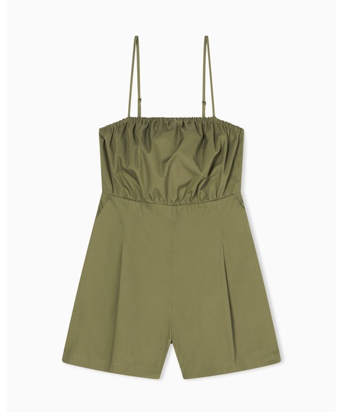 ARMANI EXCHANGE(アルマーニエクスチェンジ)の「【A|X アルマーニ エクスチェンジ】IA コットンツイル ベアショートジャンプスーツ(ZOZO限定カラー含)(サロペット/オーバーオール・レディース・ライトグリーン/カーキ・0/2/4/6)」の10枚目の写真