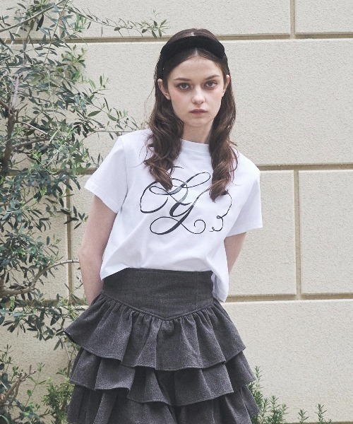Lovilyn(ラヴィリン)の「ロゴチビT(Tシャツ/カットソー・レディース・ブラック/ホワイト・FREE)」の4枚目の写真