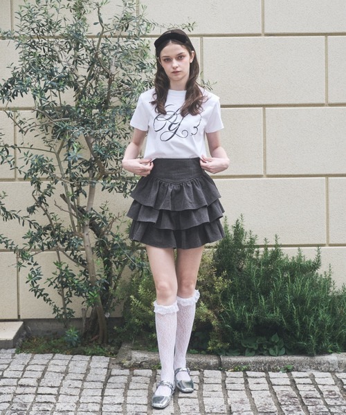 Lovilyn(ラヴィリン)の「ロゴチビT(Tシャツ/カットソー・レディース・ブラック/ホワイト・FREE)」の6枚目の写真