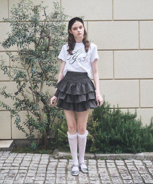 Lovilyn(ラヴィリン)の「ロゴチビT(Tシャツ/カットソー・レディース・ブラック/ホワイト・FREE)」の7枚目の写真