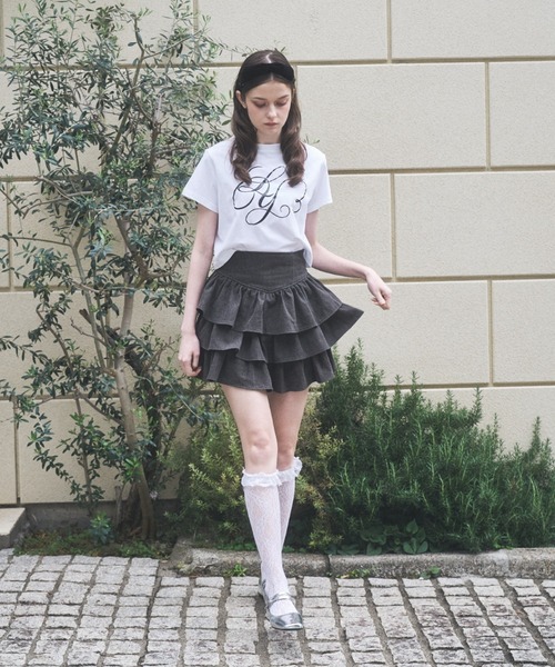 Lovilyn(ラヴィリン)の「ロゴチビT(Tシャツ/カットソー・レディース・ブラック/ホワイト・FREE)」の8枚目の写真