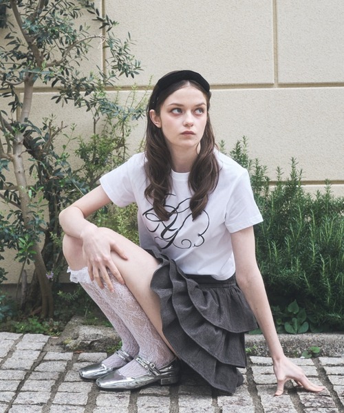 Lovilyn(ラヴィリン)の「ロゴチビT(Tシャツ/カットソー・レディース・ブラック/ホワイト・FREE)」の5枚目の写真