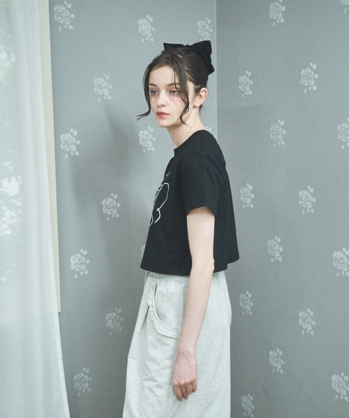 Lovilyn(ラヴィリン)の「ロゴチビT(Tシャツ/カットソー・レディース・ブラック/ホワイト・FREE)」の10枚目の写真