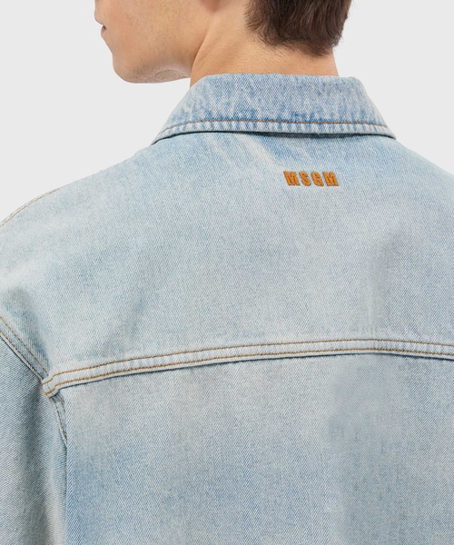 MSGM（エムエスジーエム）の「ライトウォッシュ デニム ショートスリーブシャツ（シャツ/ブラウス・メンズ・ライトブルー・40/38）」の5枚目の写真