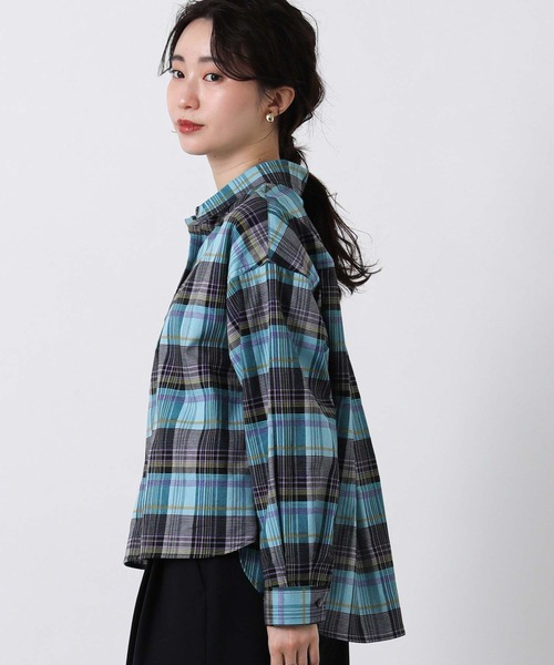 Gready Brilliant(グレディブリリアン)の「カラーチェックショートシャツ(シャツ/ブラウス・レディース・オレンジ系/ブルー系・38)」の8枚目の写真