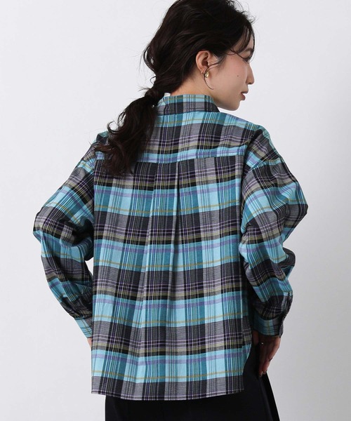 Gready Brilliant(グレディブリリアン)の「カラーチェックショートシャツ(シャツ/ブラウス・レディース・オレンジ系/ブルー系・38)」の9枚目の写真