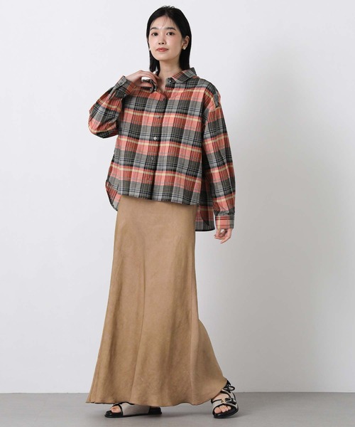 Gready Brilliant(グレディブリリアン)の「カラーチェックショートシャツ(シャツ/ブラウス・レディース・オレンジ系/ブルー系・38)」の11枚目の写真