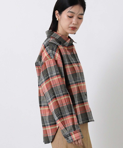 Gready Brilliant(グレディブリリアン)の「カラーチェックショートシャツ(シャツ/ブラウス・レディース・オレンジ系/ブルー系・38)」の16枚目の写真
