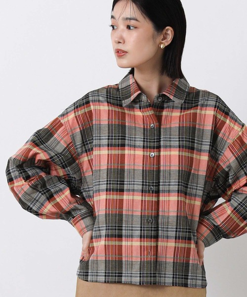 Gready Brilliant(グレディブリリアン)の「カラーチェックショートシャツ(シャツ/ブラウス・レディース・オレンジ系/ブルー系・38)」の18枚目の写真