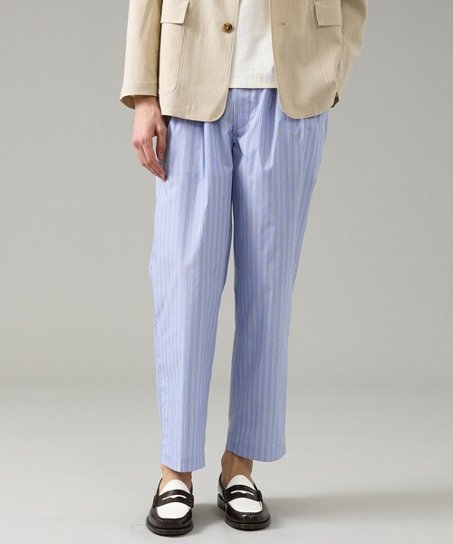 ABAHOUSE（アバハウス）の「ウェザークロス ストライプ イージーパンツ / ワイドパンツ（その他パンツ・メンズ・サックスブルー/ホワイト・46/48）」の2枚目の写真