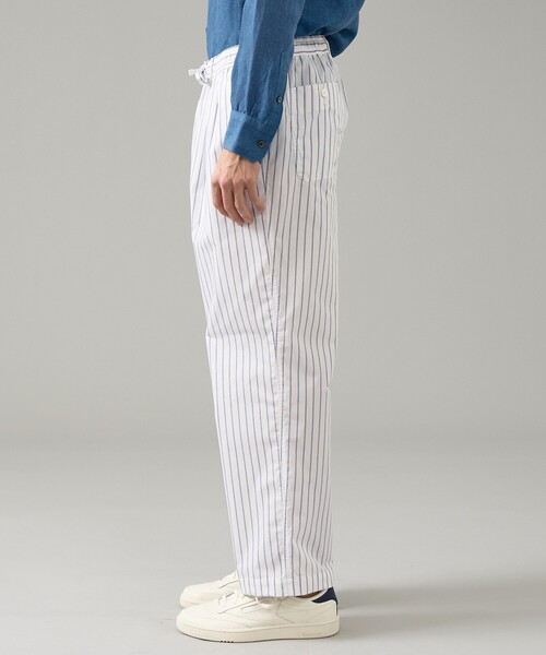 ABAHOUSE（アバハウス）の「ウェザークロス ストライプ イージーパンツ / ワイドパンツ（その他パンツ・メンズ・サックスブルー/ホワイト・46/48）」の4枚目の写真