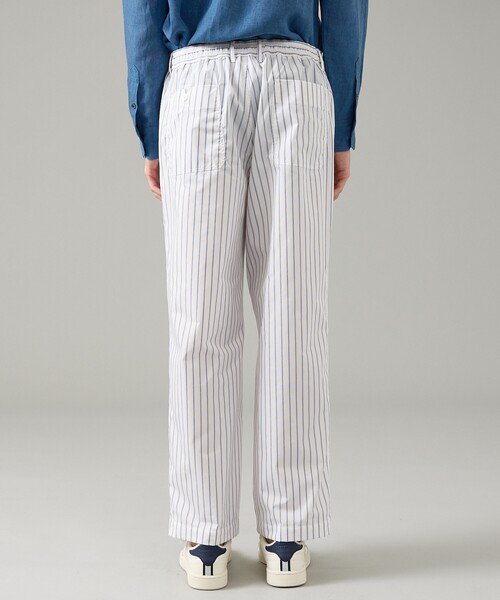 ABAHOUSE（アバハウス）の「ウェザークロス ストライプ イージーパンツ / ワイドパンツ（その他パンツ・メンズ・サックスブルー/ホワイト・46/48）」の5枚目の写真