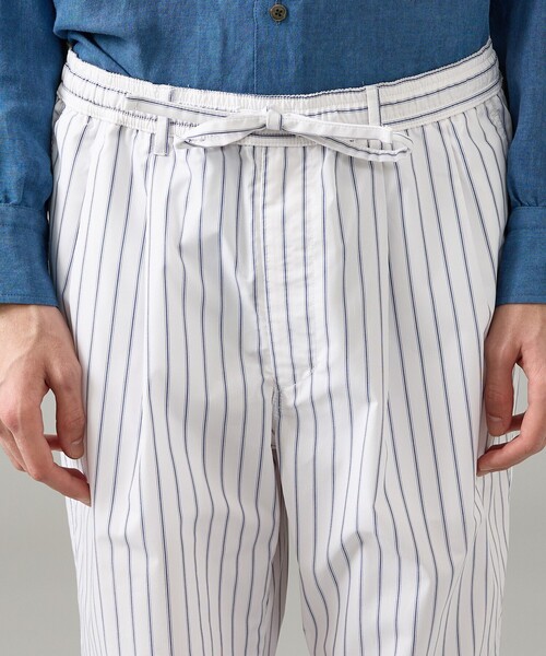 ABAHOUSE（アバハウス）の「ウェザークロス ストライプ イージーパンツ / ワイドパンツ（その他パンツ・メンズ・サックスブルー/ホワイト・46/48）」の6枚目の写真