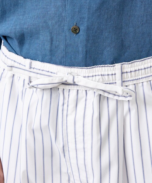 ABAHOUSE（アバハウス）の「ウェザークロス ストライプ イージーパンツ / ワイドパンツ（その他パンツ・メンズ・サックスブルー/ホワイト・46/48）」の7枚目の写真