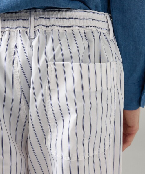 ABAHOUSE（アバハウス）の「ウェザークロス ストライプ イージーパンツ / ワイドパンツ（その他パンツ・メンズ・サックスブルー/ホワイト・46/48）」の10枚目の写真
