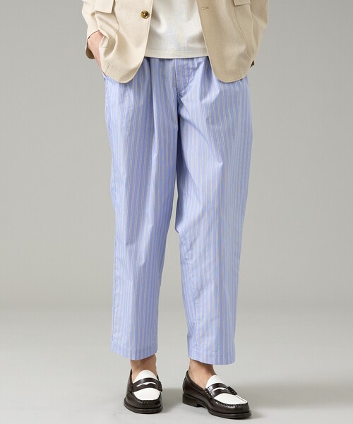 ABAHOUSE（アバハウス）の「ウェザークロス ストライプ イージーパンツ / ワイドパンツ（その他パンツ・メンズ・サックスブルー/ホワイト・46/48）」の15枚目の写真