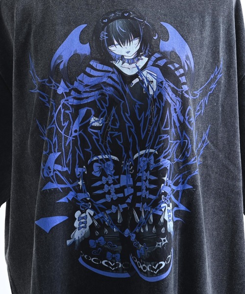 TRAVAS TOKYO(トラバス トウキョウ)の「『TRAVAS TOKYO/トラバス トーキョー』ピアス付きイラスト加工Tシャツ(Tシャツ/カットソー・レディース・ブルー/レッド・FREE)」の10枚目の写真