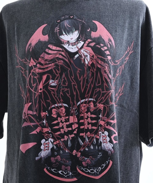 TRAVAS TOKYO(トラバス トウキョウ)の「『TRAVAS TOKYO/トラバス トーキョー』ピアス付きイラスト加工Tシャツ(Tシャツ/カットソー・レディース・ブルー/レッド・FREE)」の12枚目の写真