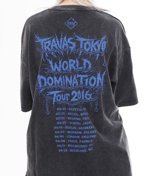 TRAVAS TOKYO(トラバス トウキョウ)の「『TRAVAS TOKYO/トラバス トーキョー』ピアス付きイラスト加工Tシャツ(Tシャツ/カットソー・レディース・ブルー/レッド・FREE)」の20枚目の写真