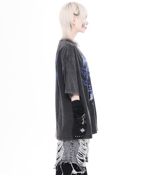 TRAVAS TOKYO(トラバス トウキョウ)の「『TRAVAS TOKYO/トラバス トーキョー』ピアス付きイラスト加工Tシャツ(Tシャツ/カットソー・レディース・ブルー/レッド・FREE)」の17枚目の写真
