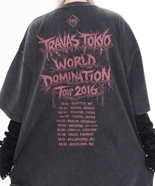 TRAVAS TOKYO(トラバス トウキョウ)の「『TRAVAS TOKYO/トラバス トーキョー』ピアス付きイラスト加工Tシャツ(Tシャツ/カットソー・レディース・ブルー/レッド・FREE)」の3枚目の写真