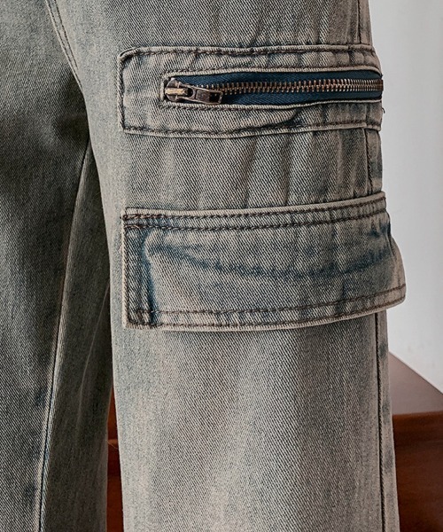 shoppinggo(ショッピングゴー)の「フレアパンツ デニムパンツ レディース デニム ジーンズ ハイウエスト ダメージ加工 おしゃれ スリム 美脚効果(デニムパンツ・レディース・ブルー・M/L)」の11枚目の写真