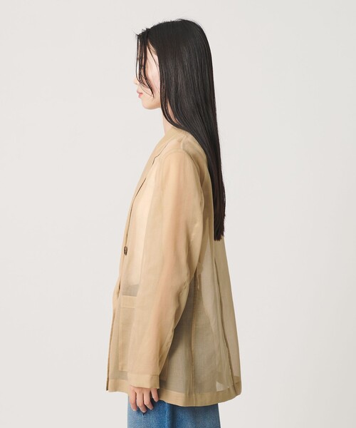 BEAUTY&YOUTH UNITED ARROWS（ビューティーアンドユースユナイテッドアローズ）の「ポリエステル シアー ダブルジャケット ウォッシャブル（テーラードジャケット・レディース・ブラック/ベージュ・XS/S/M）」の18枚目の写真
